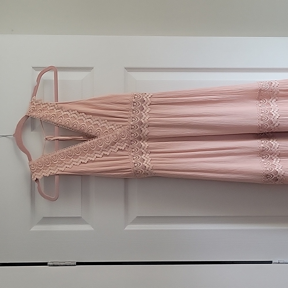 Pink lacey Maxi dress- worn once